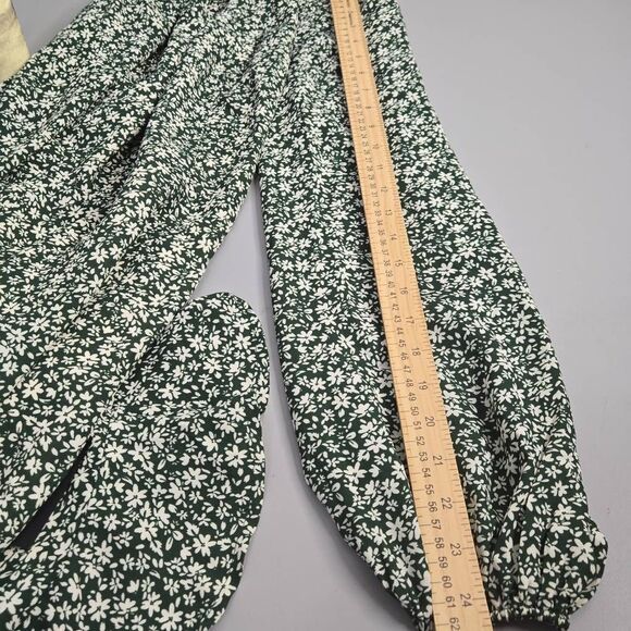 Lulus Blooming Darlin' Green Floral Print Ruffled Mini‎ Dress Size Medium - Picture 6 of 9